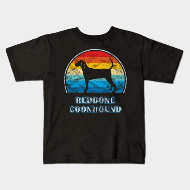 Redbone Coonhound Vintage Design Dog Kids T-Shirt by millersye